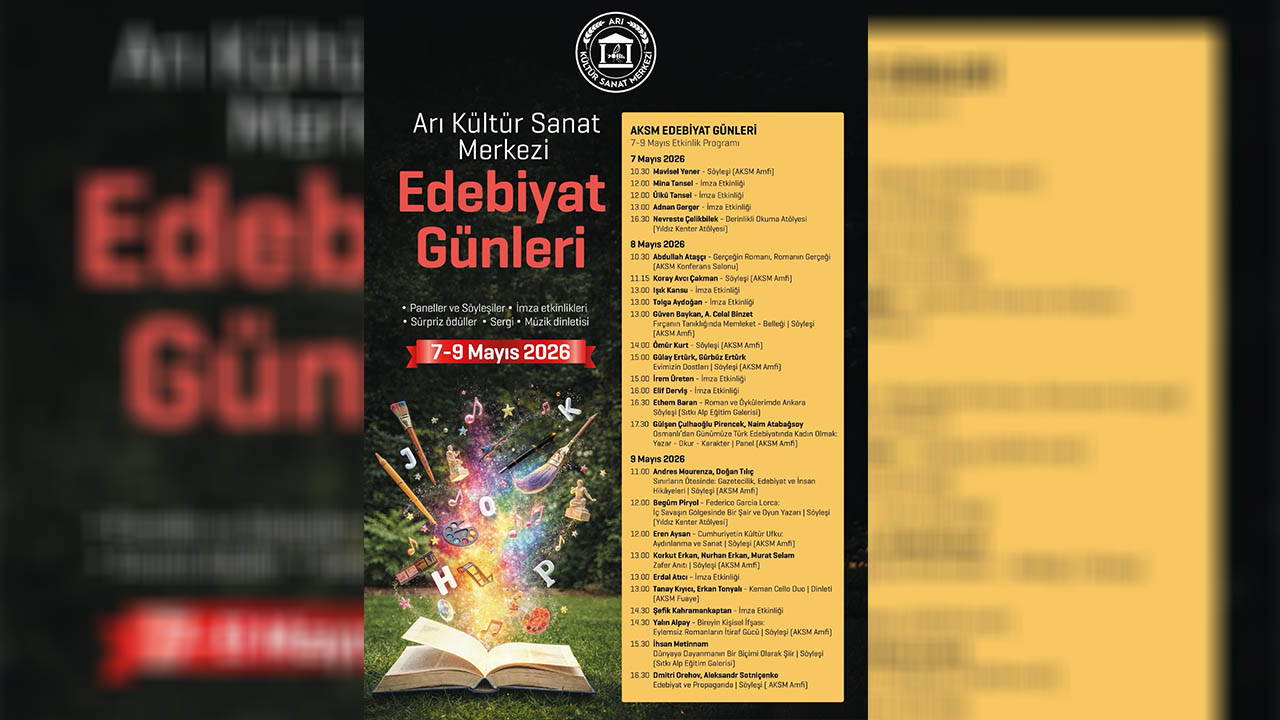 Edebiyatın Kalbi Arı Kültür Sanat Merkezi’nde Atacak