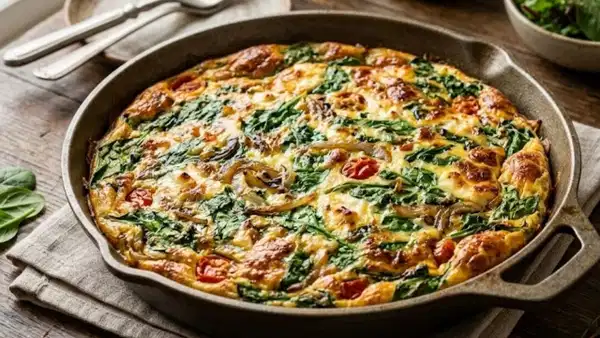 Yumurtayı tavadan kurtaran lezzet: Ispanaklı Fırın Frittata tarifi...