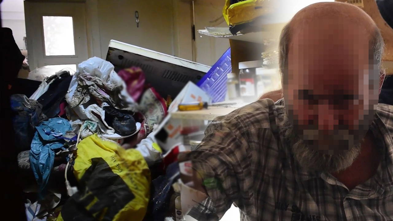 Yaşadığı 'çöp ev'de mahsur kaldı: Polisi arayıp yardım istedi