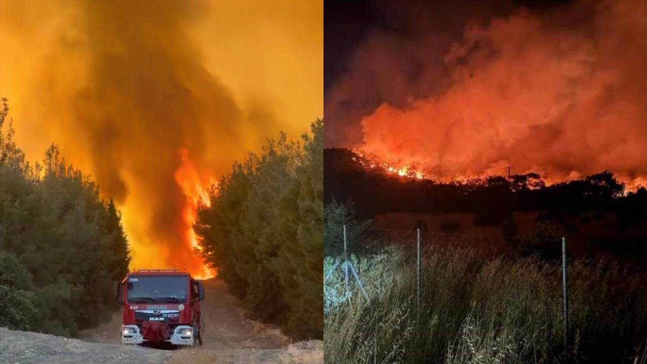İzmir'deki orman yangını ikinci gününde... Yüzlerce yurttaş tahliye edildi!