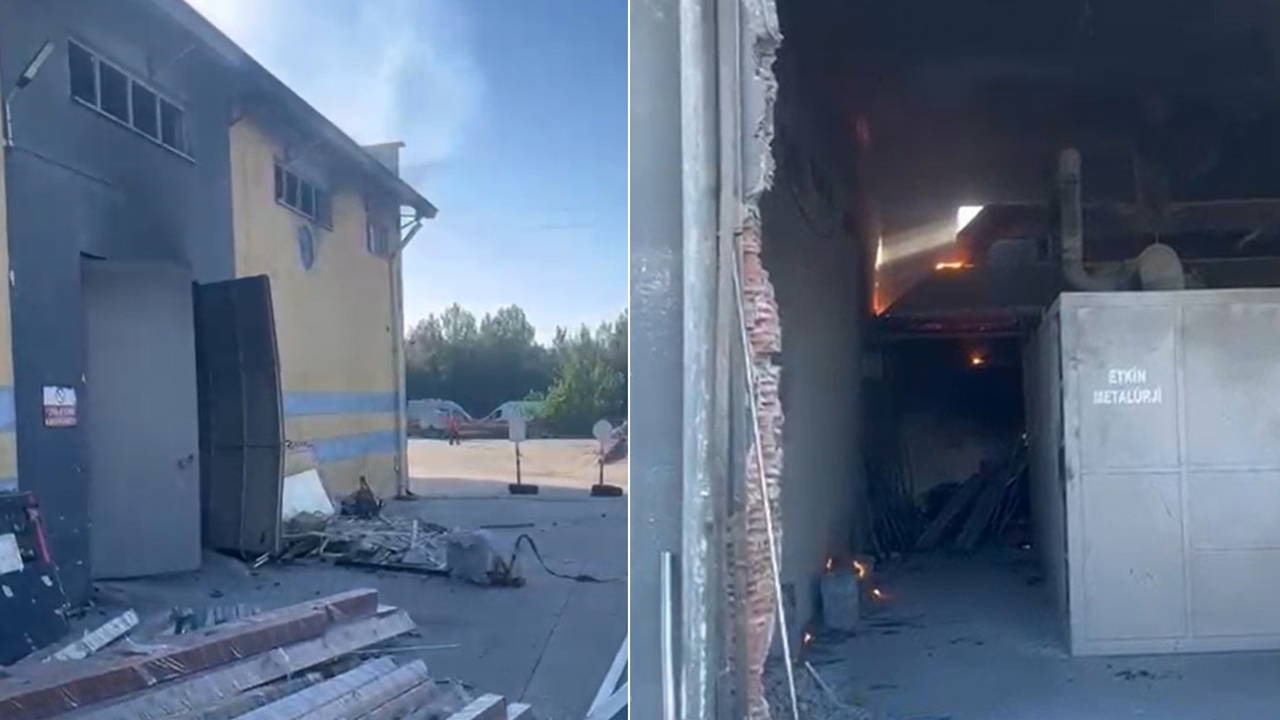 Metal fabrikasında eritme kazanı patladı: 1 işçi ağır yaralı