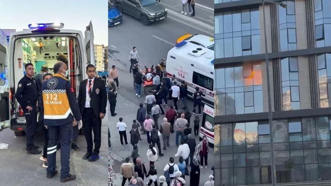 Diyarbakır’da inşaat halindeki otelde yangın: