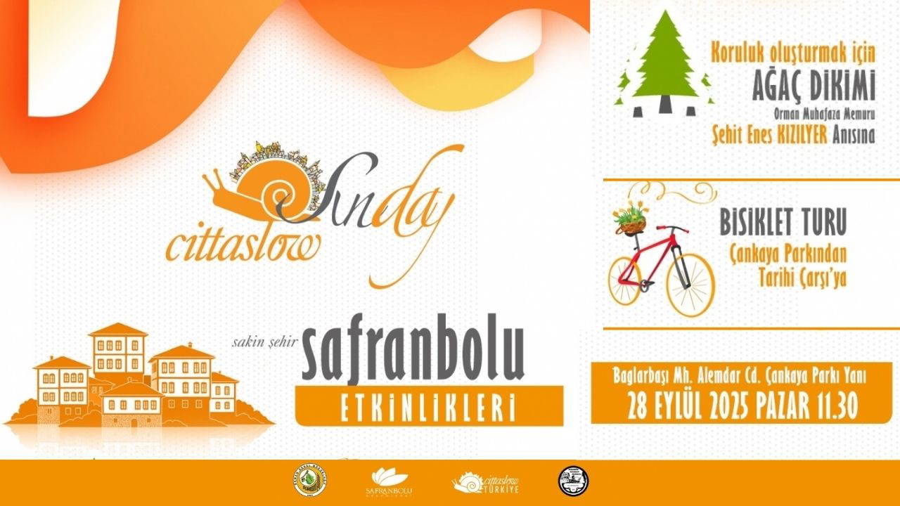 Safranbolu’da Cittaslow Sunday Etkinlikleri: Ağaç Dikimi ve Bisiklet Turu ile Doğaya Nefes
