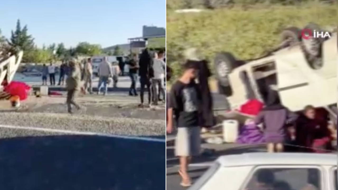 Tarım işçilerini taşıyan minibüs devrildi: 20 yaralı