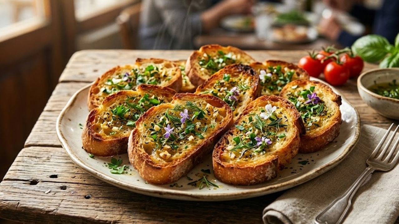 En lezzetli eşlikçi: Tavada 3 dakikada çıtır sarımsaklı ekmek tarifi...