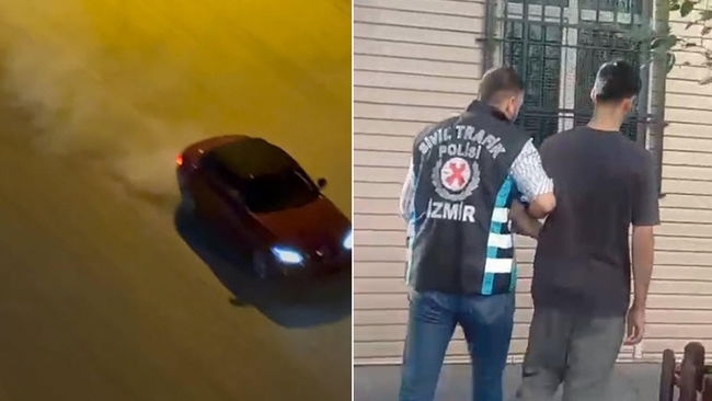 Drift attı, gözaltına alındı