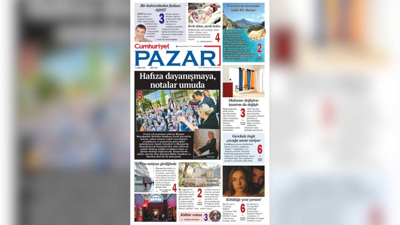 Cumhuriyet Pazar bu hafta da dopdolu!