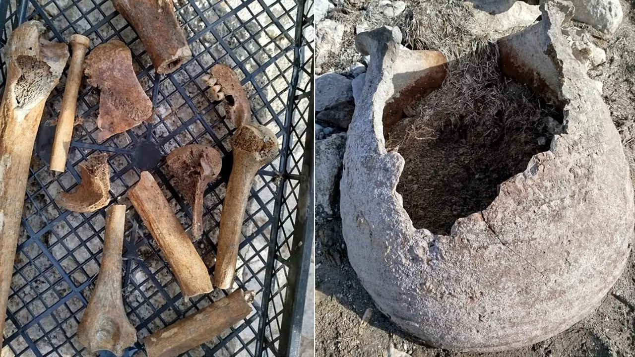 Eğirdir Gölü'nün suyu çekilen kıyı kesiminde insan kemikleri bulundu