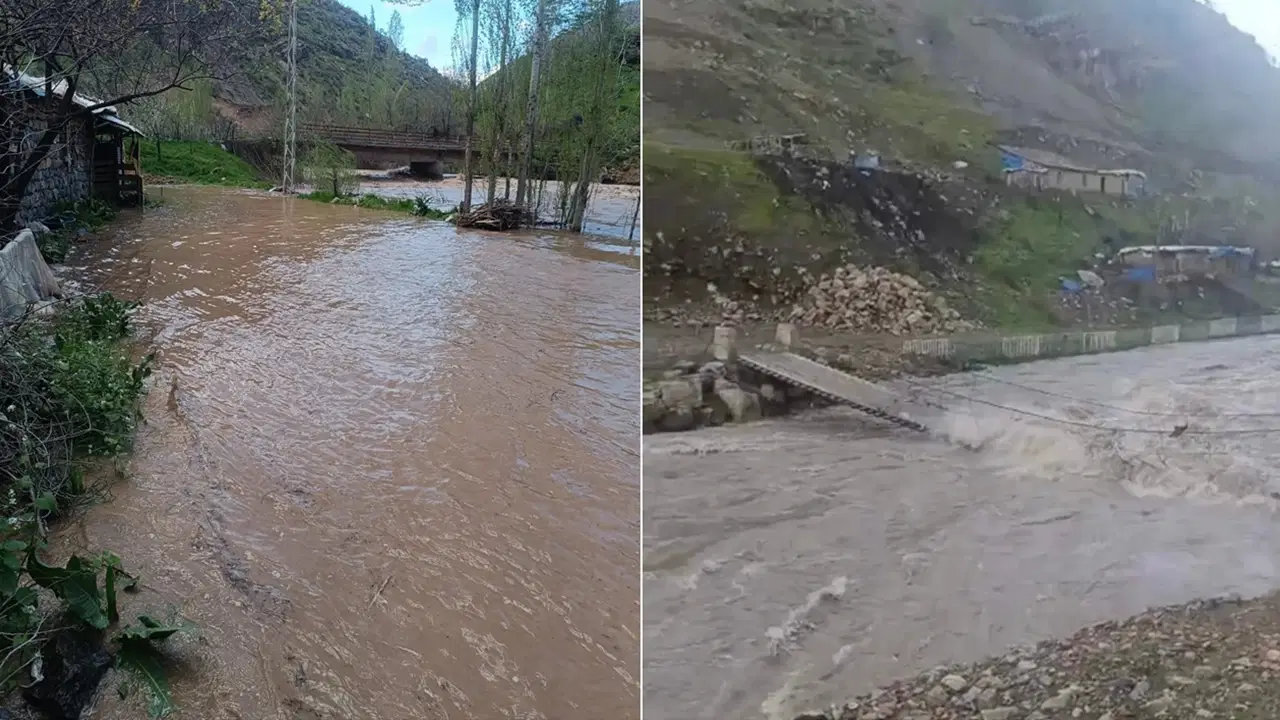 Şırnak’ta Habur Çayı taştı: Ev ve ahırları su bastı