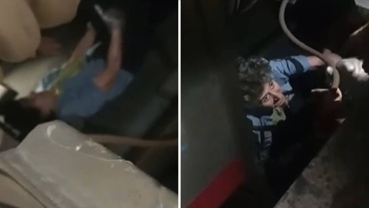 Marmaray'da raylara oturan şahıs trenin altında kaldı