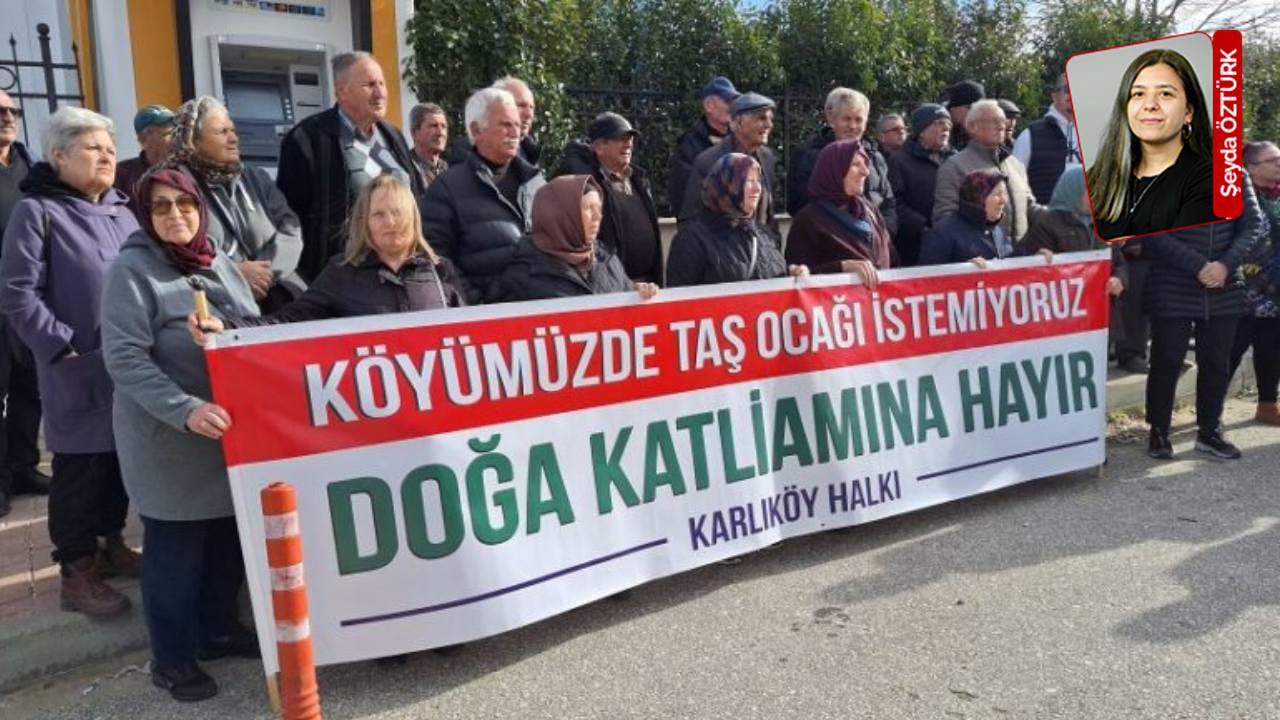 Edirne’de yöre halkı direndi, karayollarının andezit ocağı p