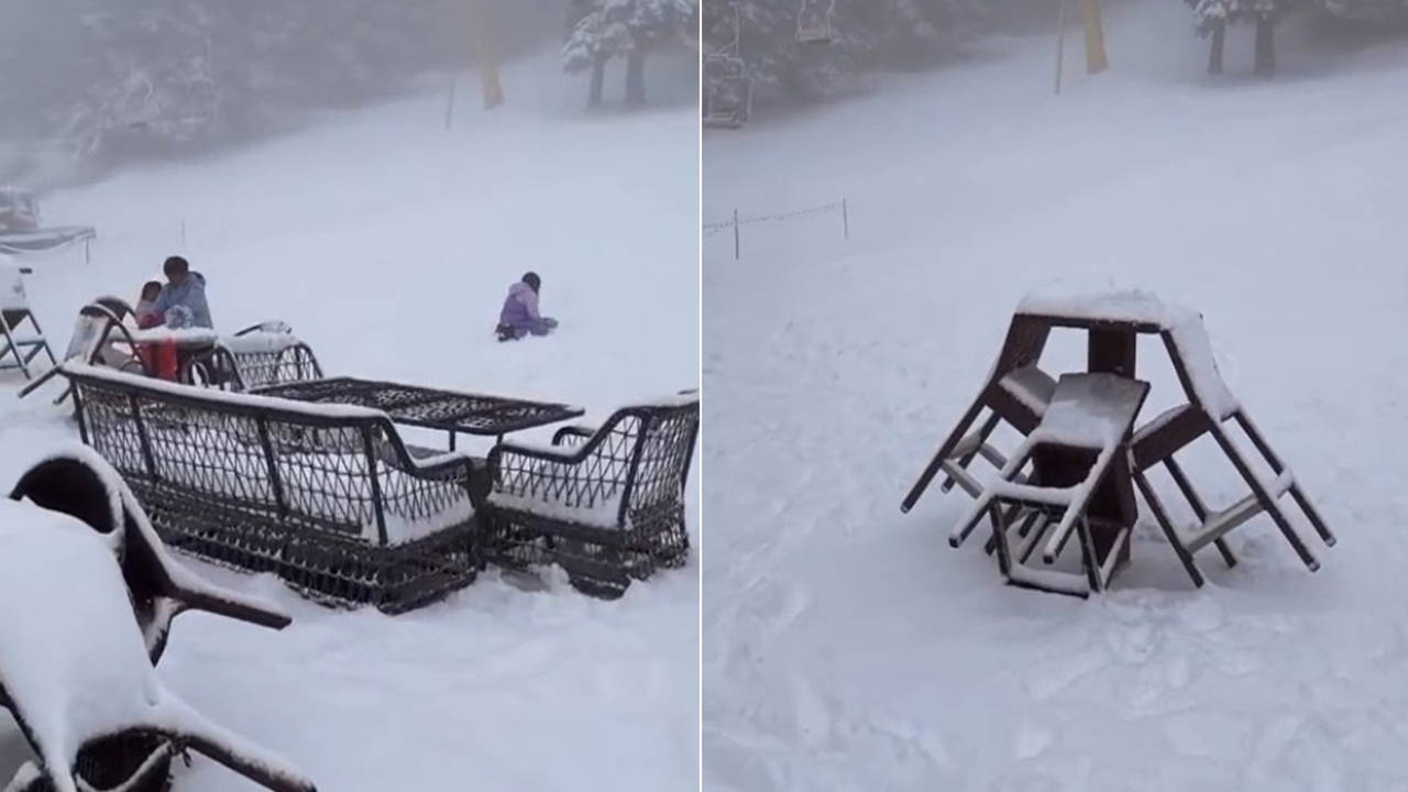 Uludağ'da yoğun kar: 5 santimetreye ulaştı