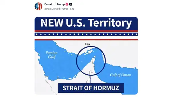 Trump’tan Hürmüz çıkışı: ‘ABD toprağı’ haritasını paylaştı