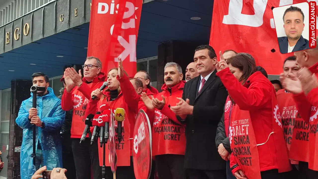 DİSK’in yürüyüşü Ankara’da son buldu...