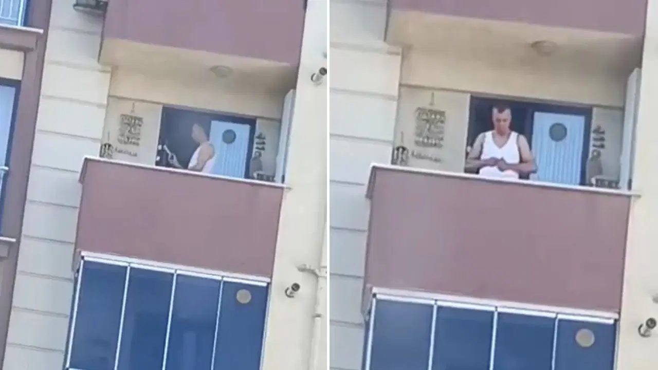 O görüntüler gündem olmuştu... Evinin balkonunda şarjörüne mermi dolduran kişi yakalandı