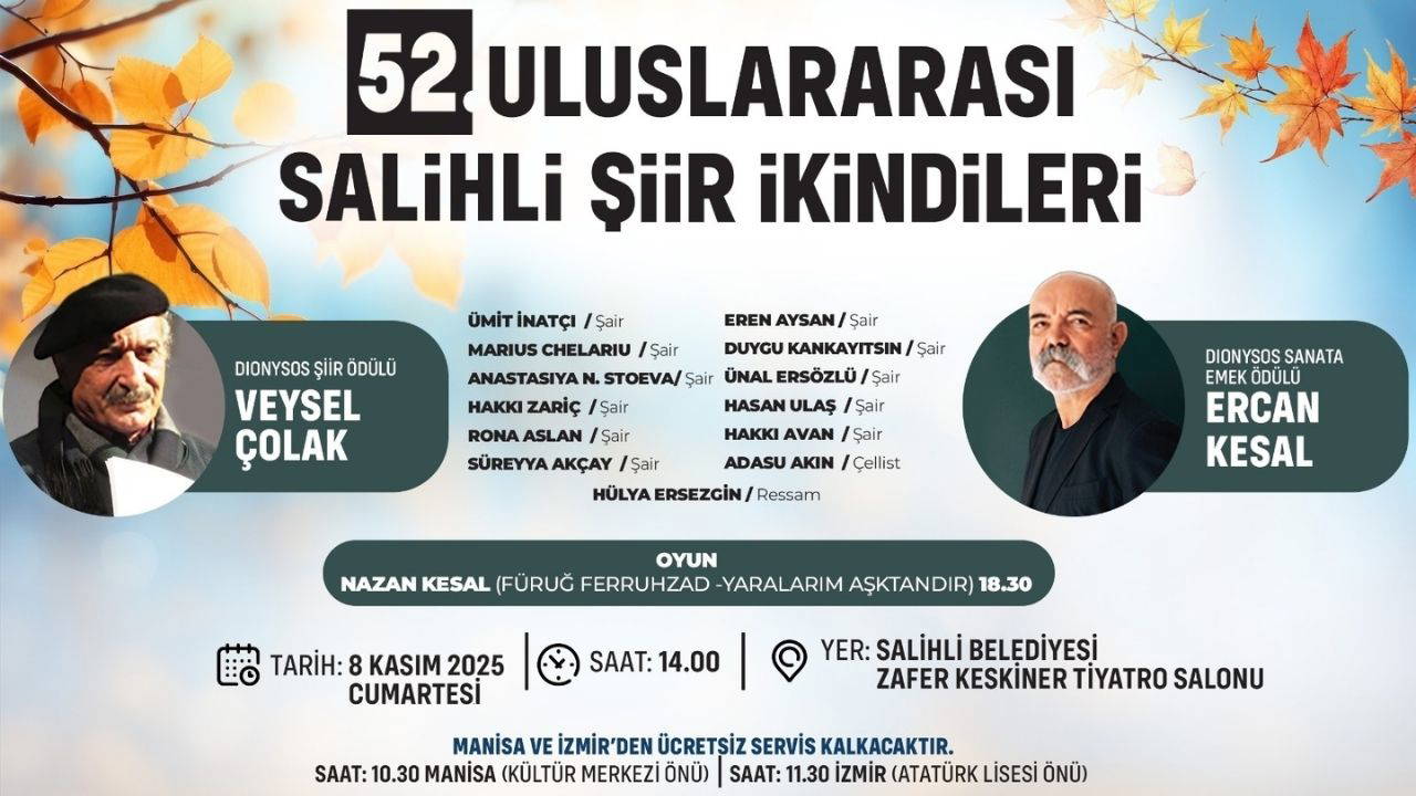 Dionysos Şiir ve Sanata Emek Ödülleri 52. kez sahiplerini buluyor