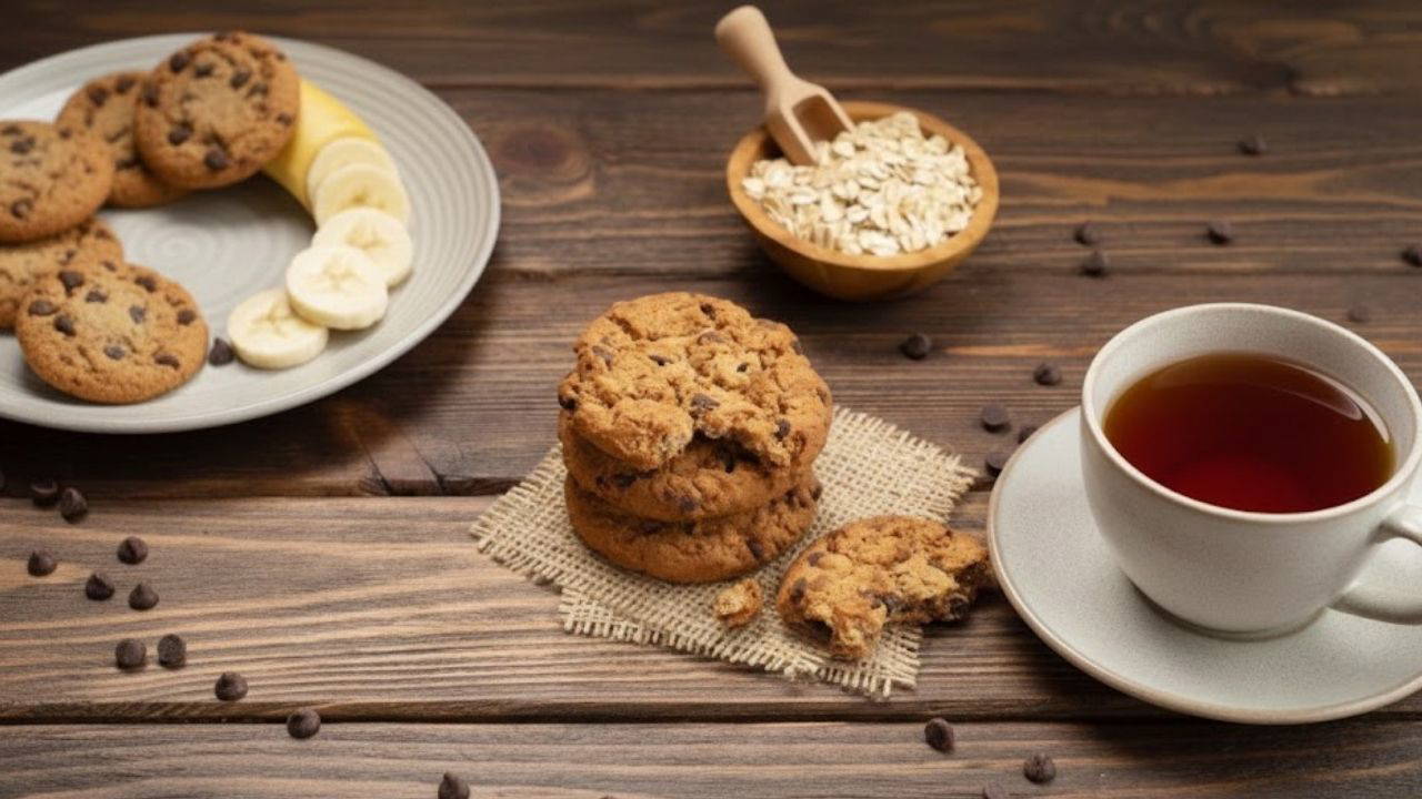 Tatlı krizlerine sağlıklı ve pratik çözüm: Muzlu yulaf ezmeli kurabiye tarifi