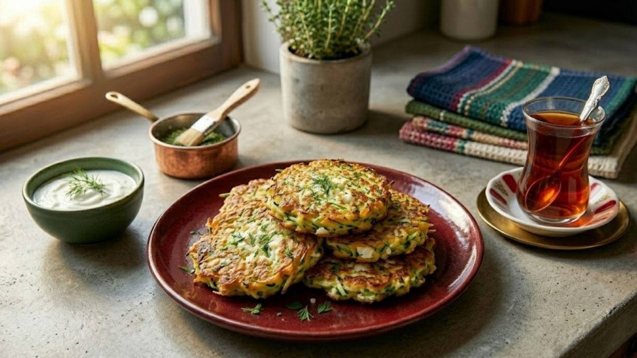 Diyet sofralarının favorisi: Glütensiz peynirli mücver tarifi