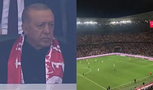 Erdoğan da maçtaydı: Tribünlerden 'Öcalan' protestosu