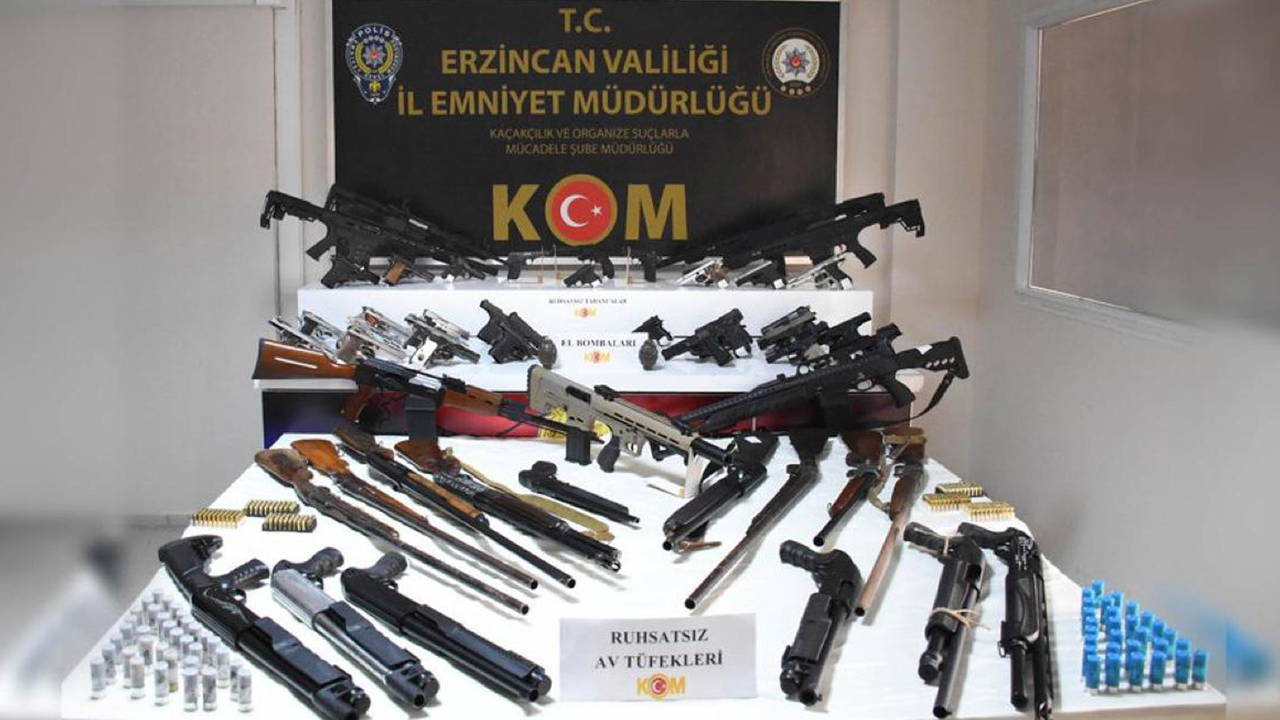 Erzincan merkezli 35 ilde 'kaçak silah ticareti' operasyonu: 9 tutuklama
