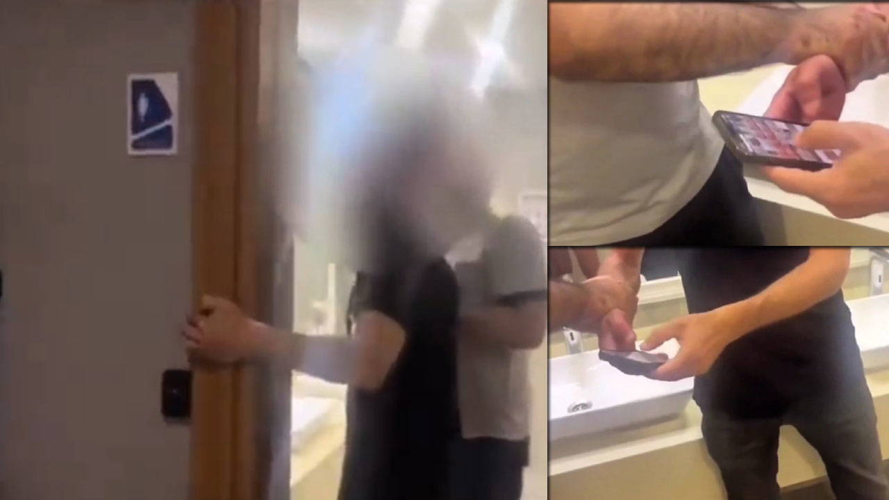 Kadınlar tuvaletinde skandal: Kabin altından görüntü aldı