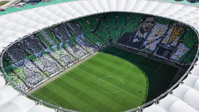 Şampiyonluk maçında nefes kesen koreografi