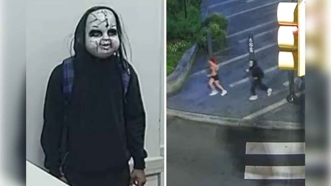 Caddelerde insanları korkutan 'Chucky' maskeli saldırgan yakalandı