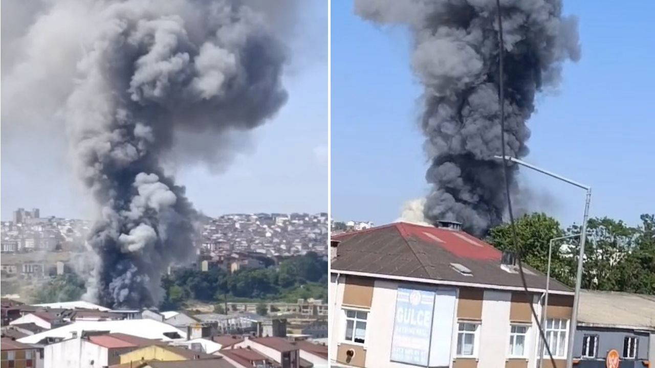 Son Dakika... Arnavutköy'de bir fabrikada yangın çıktı