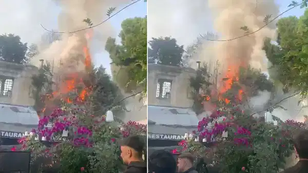 Sultanahmet Camisi'nin yanındaki restoranda yangın çıktı!