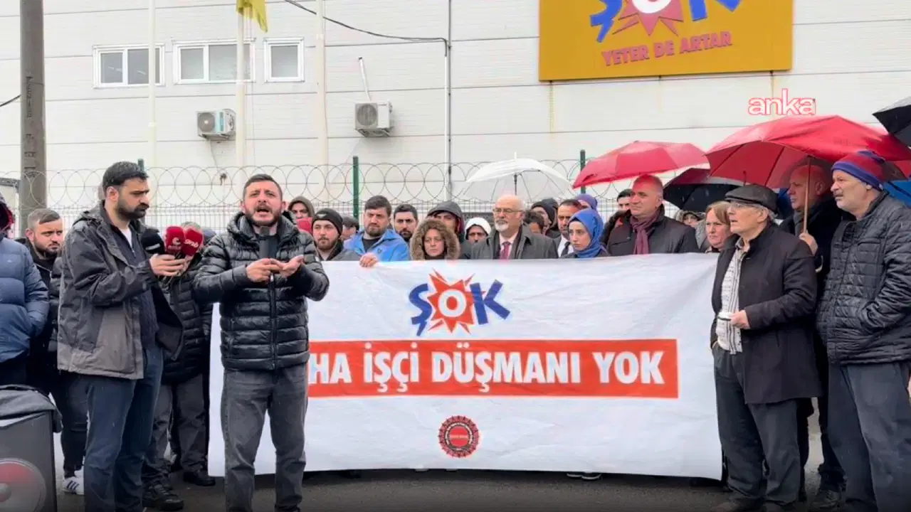 Trabzon'da iş bırakan ŞOK depo işçileri tazminatsız işten çıkarıldı