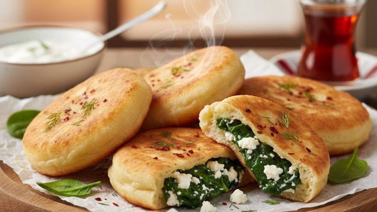 Dışı çıtır, içi yumuşacık enfes lezzet: Ispanaklı peynirli pişi tarifi