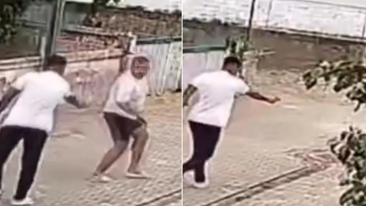 Önce yumrukladı, sonra bacaklarından vurdu: O anlar kamerada