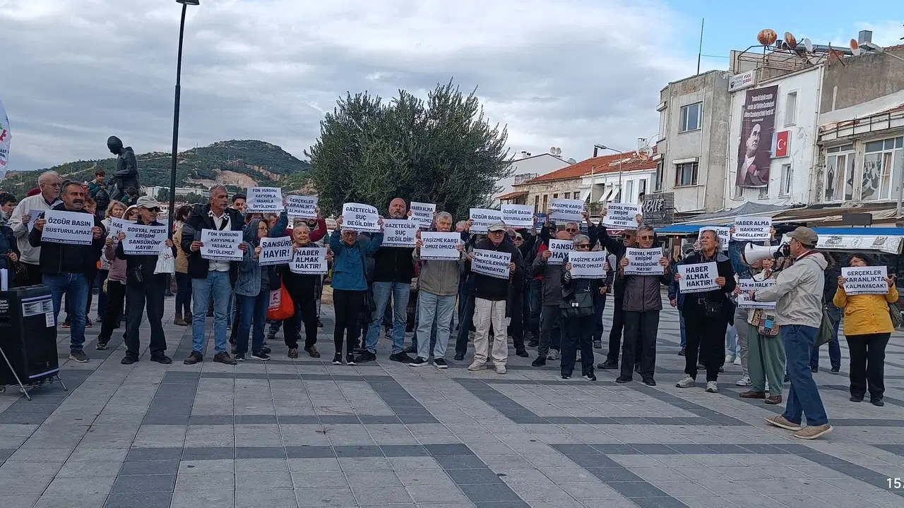 Foça’da Halk TV tepkisi: Ne geri çekileceğiz ne de sessiz kalacağız