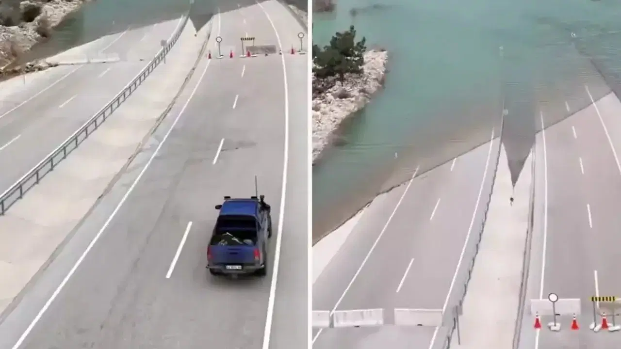 Havadan görüntülendi: Konya-Antalya kara yolu artık göle açılıyor!