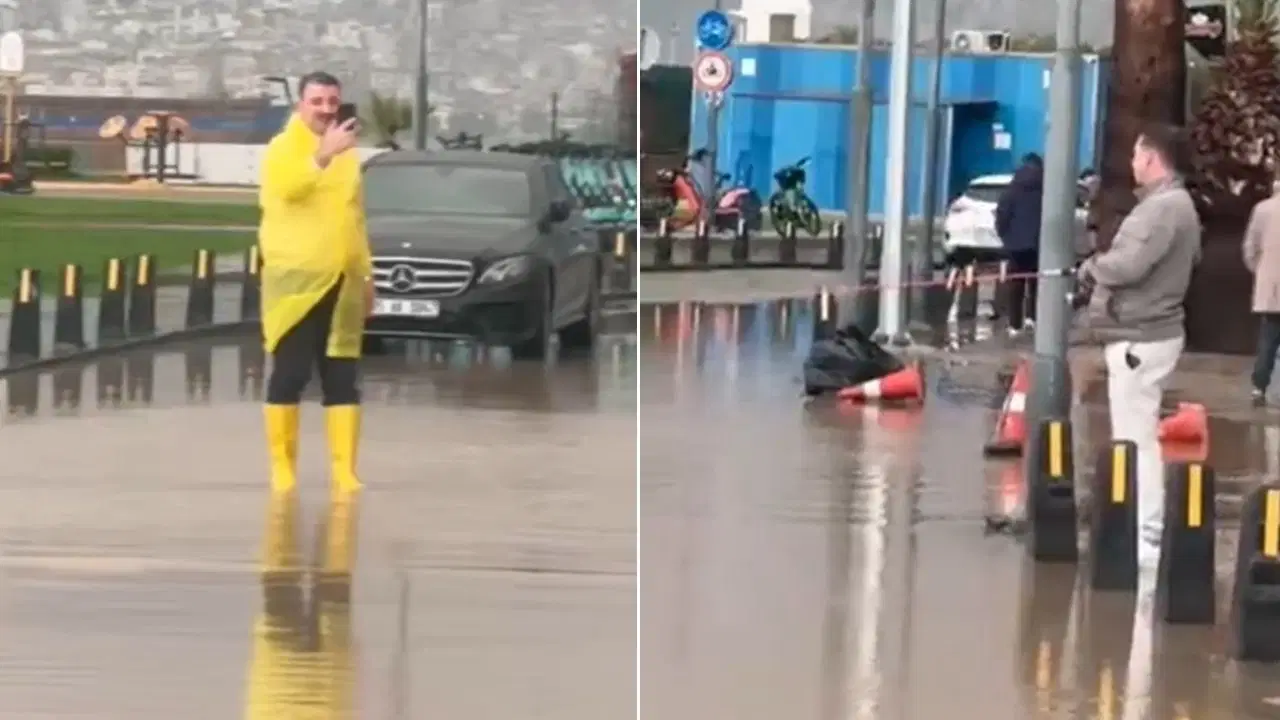 AKP'li başkan yağmuru böyle fırsat gördü