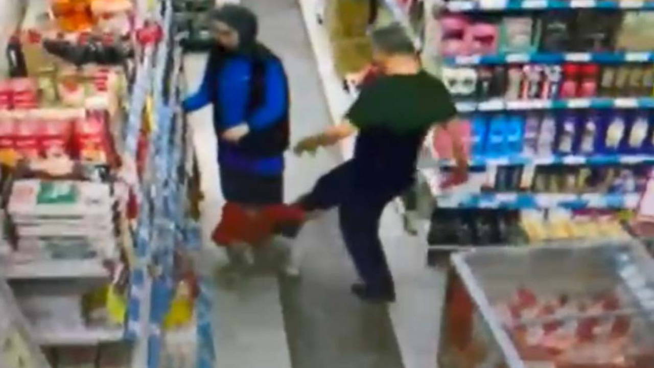 Markette çocuğunu teklemeyen baba, gözaltına alındı 