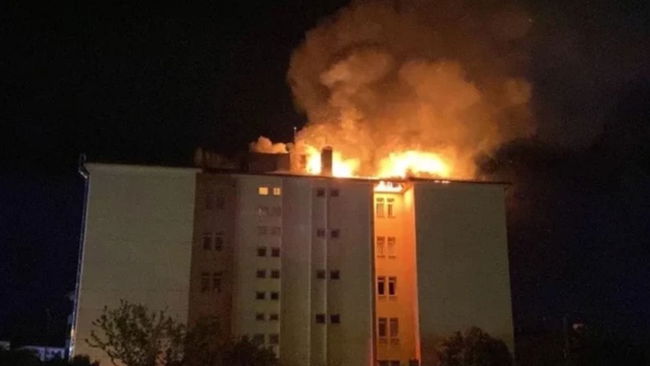 Nazilli Fen Lisesi yurdunda yangın! 