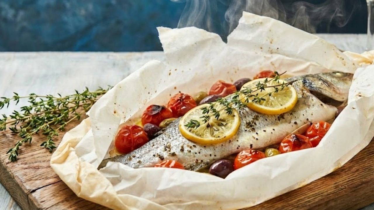 Mutfakta balık kokusu yok: Kendi buharında pişen kağıtta Akdeniz usulü levrek tarifi...