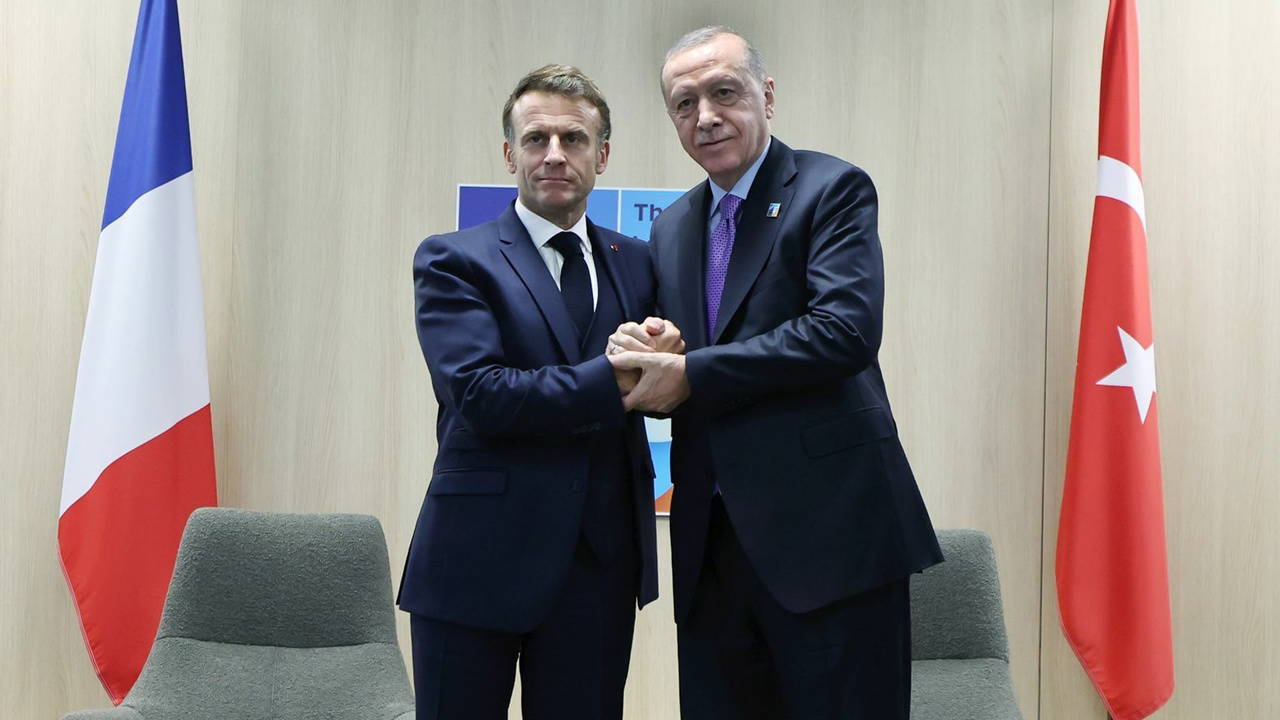 Erdoğan, Fransa Cumhurbaşkanı Macron ile görüştü