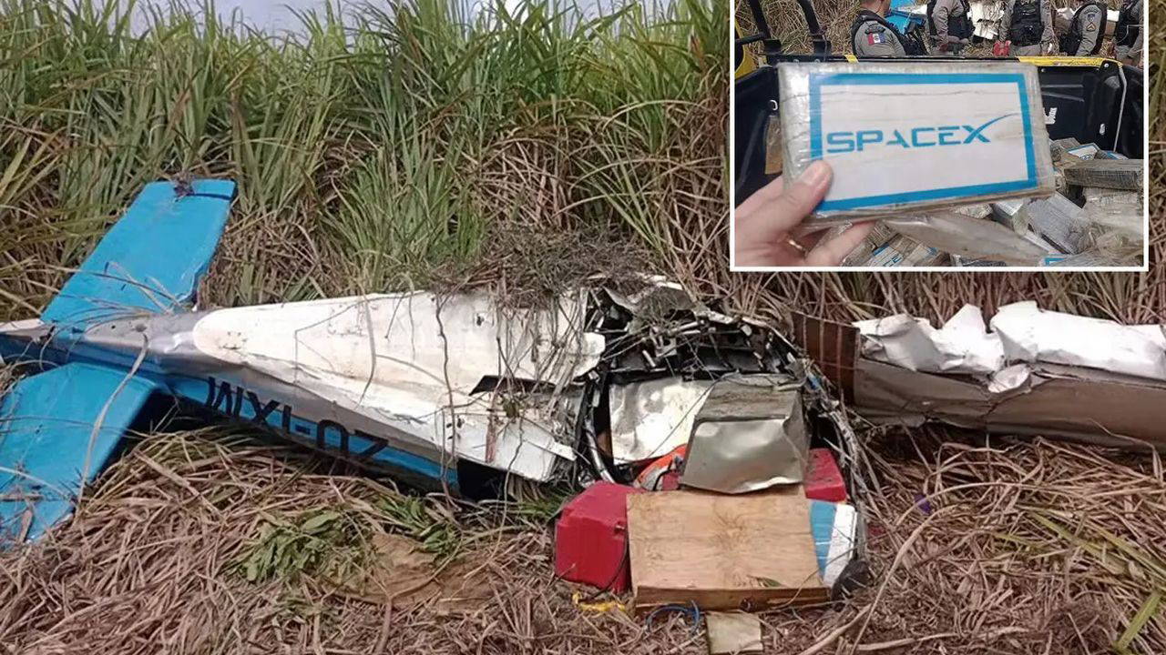 Tarlaya düşen uçaktan 180 kilo kokain çıktı