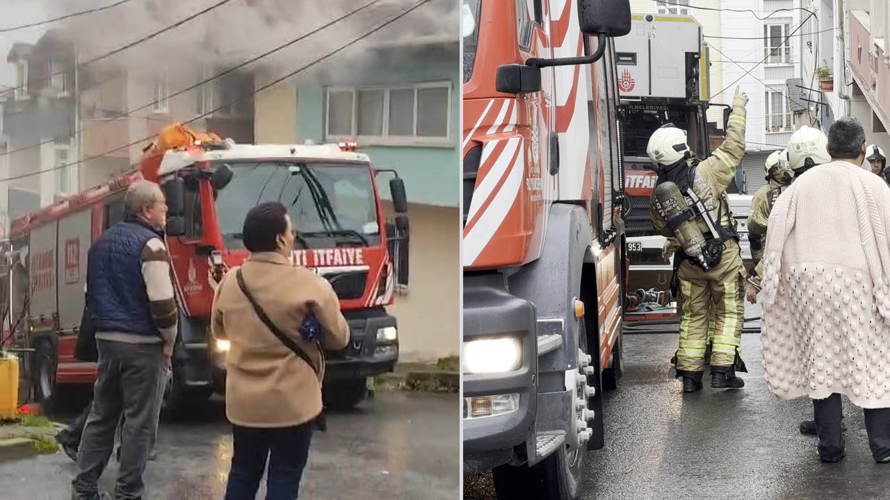 Arnavutköy’de iki katlı evde yangın: 2 kişi dumandan etkilendi