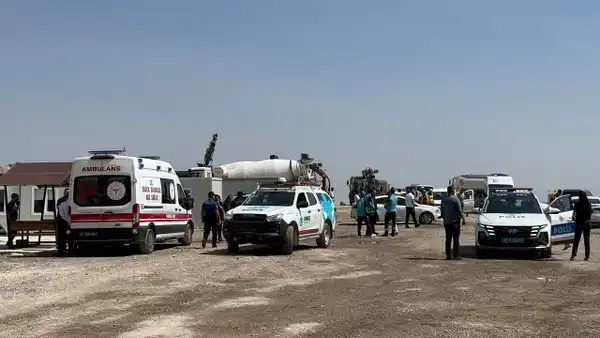 Gaziantep'te tünel inşaatında iskele çöktü: 1 işçi yaralandı