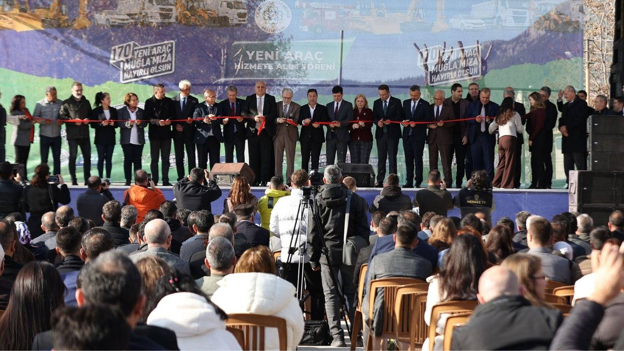 Muğla’nın hizmet filosu 170 yeni araçla güçlendi