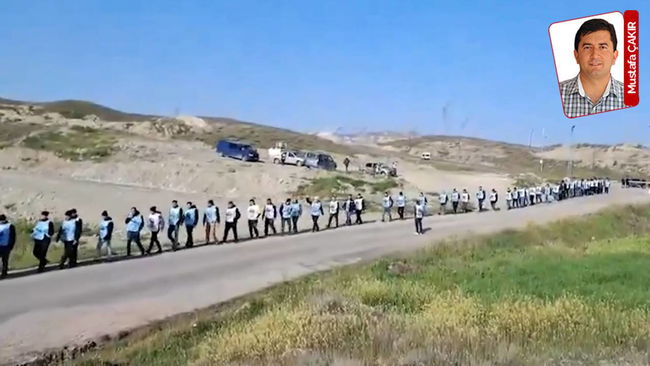 İşçilerin yürüyüşü sürüyor...