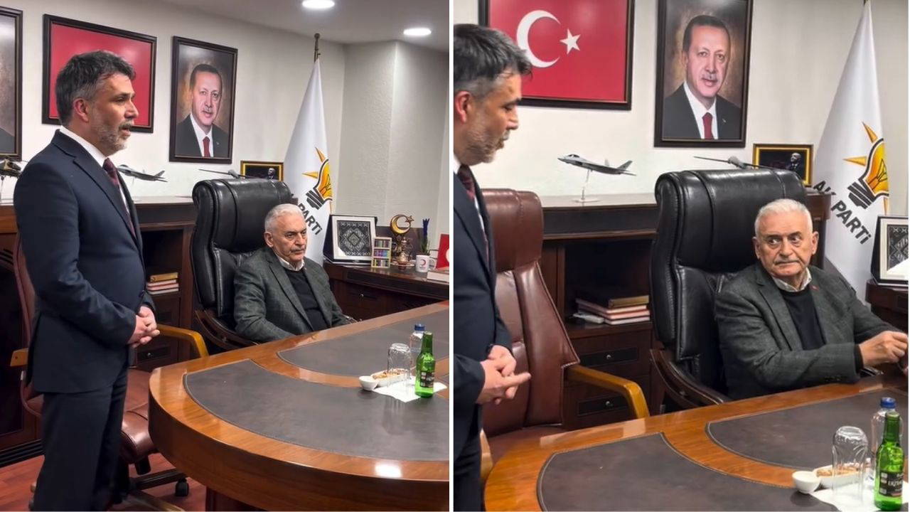 O görüntüler gündem oldu: Binali Yıldırım'a 1 dakika 16 saniyelik kesintisiz övgü