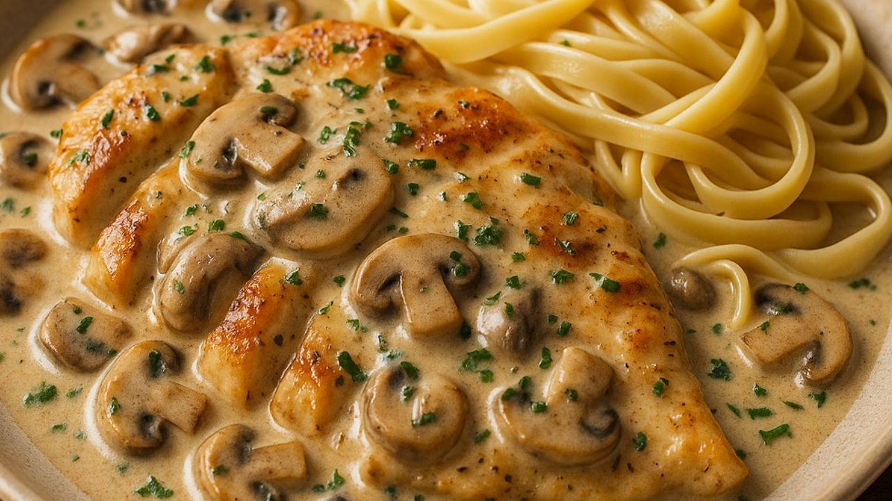 30 dakikada restoran şıklığı: Kremalı mantarlı tavuk tarifi
