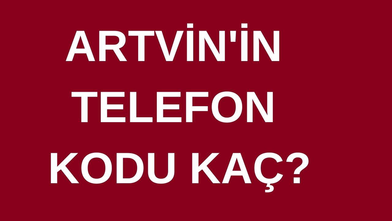 Artvin’in telefon kodu kaç? Artvin’in alan kodu kaç?