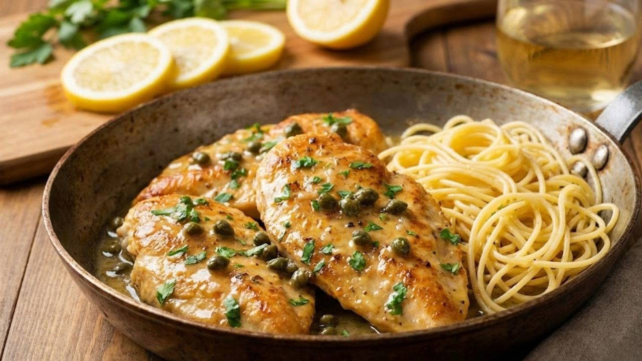 Sofralarda İtalyan esintisi: Mayhoş ve gurme bir klasik limon soslu tavuk piccata tarifi...