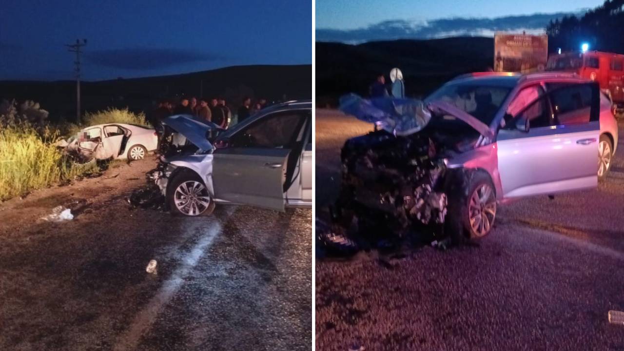 Çorum'da iki otomobil çarpıştı: 1 ölü, çok sayıda yaralı