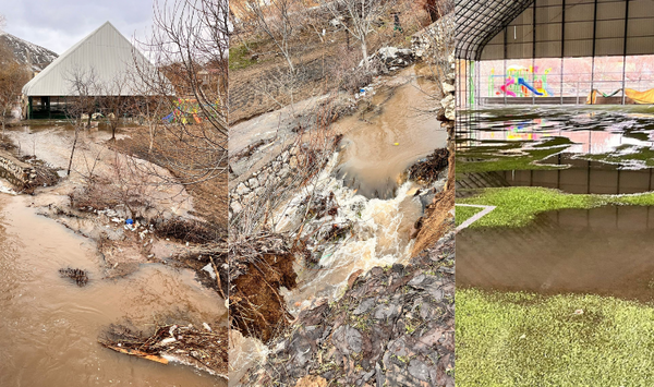 DSİ'nin sele karşı yaptığı duvar yıkıldı, Hekimhan Belediyesi ekiplere devreye girdi